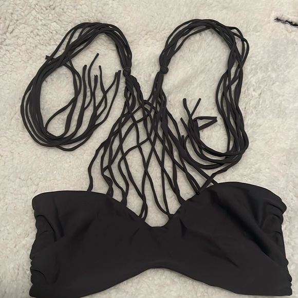 Mikoh Strappy String Kahala Bikini Swimsuit Set Bark NWOT - Picture 4 of 11